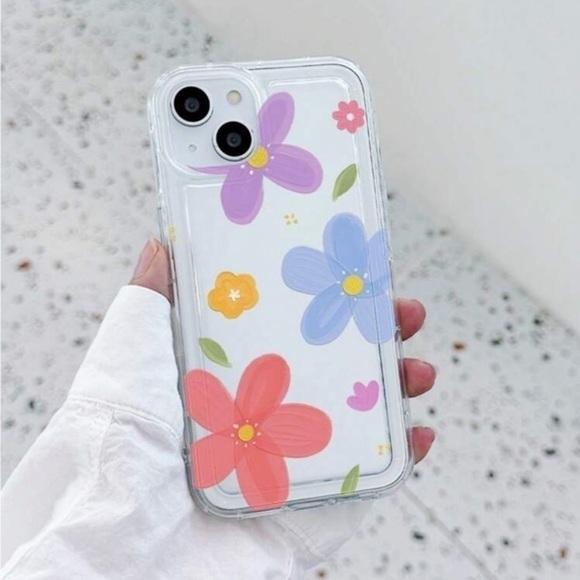 ⚠️Clearance🫧iPhone 13/Pro/ Trendy Clear Floral iPhone Case Brand New - Picture 3 of 3